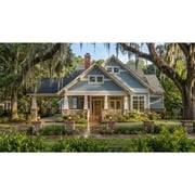 The House Designers: THD-5769 Builder-Ready Blueprints to Build a Country Bungalow House Plan with Slab Foundation (5 Printed Sets)