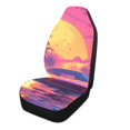 thumbnail image 4 of ALAZA Car in Sunset View Car Seat Covers 2 PCs Universal Auto Front Seats Interior Protector, 4 of 7