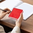 thumbnail image 6 of Square Woven Fabric Cover Blank Notebook 200 Pages, 145×145mm Pocket Hardbound Journal, Textured Cloth Pocket Notepad for Daily Planner Schǒ-ǒl Office Notes, 6 of 9