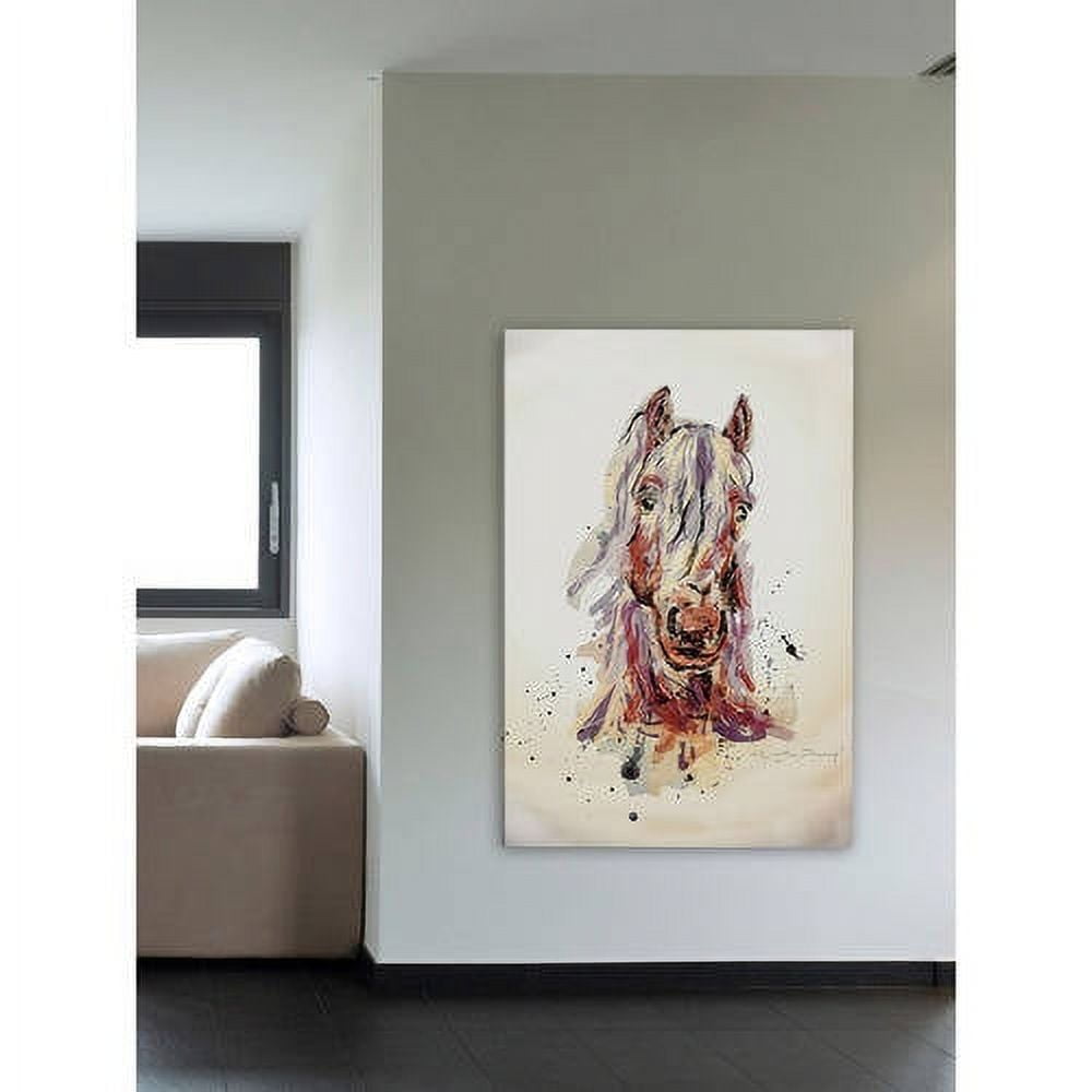 Marmont Hill "Cheval Sepia 1" by Marie-Eve Pharand Painting Print on Wrapped Canvas