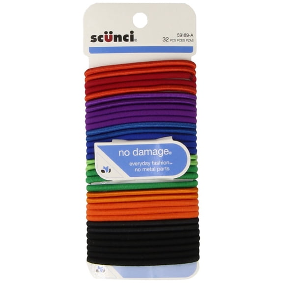 SCUNCI - Effortless Beauty Large No-damage Carribean Elastics - 32 Pack