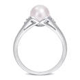 thumbnail image 4 of Everly Women's Cultured Pearl and Diamond Sterling Silver Ring, 4 of 7