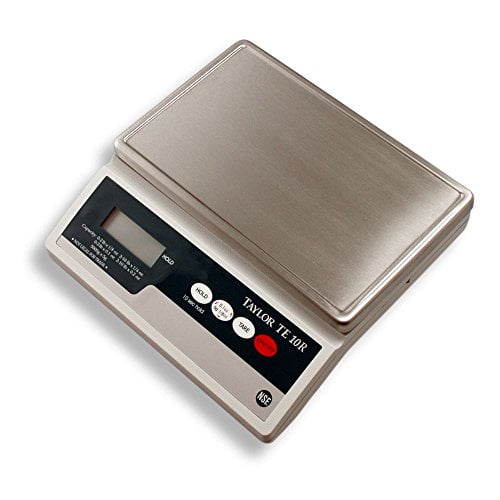 Taylor 50 Lb Stainless Steel Portion Control Scale - Analog Mechanical Kitchen Scale With Removable Platform