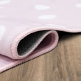 thumbnail image 6 of Mohawk Home Kids Collection Polka Dots Low Pile Stain/Fade Resistant Printed Washable Area Rug, Pink, 5' x 7', 6 of 8