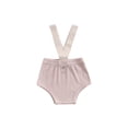 thumbnail image 1 of Xingqing Unisex Newborn Baby Girls Boys Suspender Shorts Overalls Infant Solid Color Ribbed Knitted Summer Clothes, 1 of 7