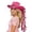 Hot Pink, variant on SRZYMJ Cowboy Hat for Men and Women Heart Sequins Ribbons Decor Western Cowgirl Hat for Halloween