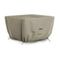 thumbnail image 2 of Covers & all Outdoor Square Fire Pit Cover, 12 Oz Waterproof, UV & Weather Resistant for Patio Lawn Garden Backyard Outside, with Air Vents & Drawstrings (52"L x 52"W x 22"H, Beige), 2 of 7