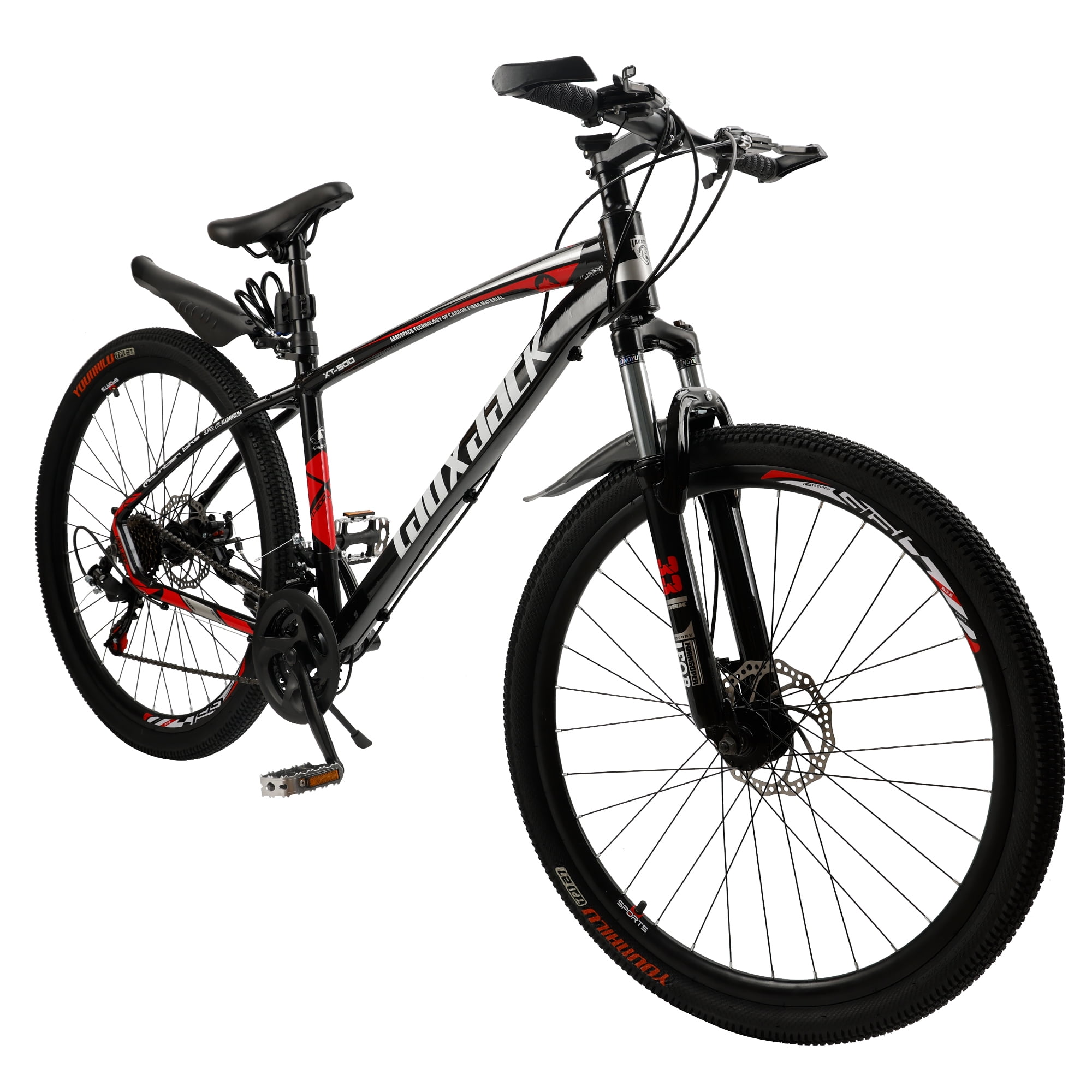 Mountain Bike, 27.5 Inch Shimano 21 Speed, Dual Disc Brake Bike for Men Womens Adult, Front Suspension Bicycle