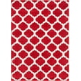 thumbnail image 2 of Well Woven MC-50-7 Zoe Modern Trellis Rug&#44; Red - 7 ft. 10 in. x 9 ft. 10 in., 2 of 7