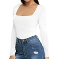 thumbnail image 4 of Kcodviy Combinaison à Manches Longues Col Bas pour Femmes Combinaison Justaucorps Combinaison Shorts Combinaison pour Femmes Combinaison Léopard Justaucorps Worksuit, 4 of 5