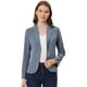 thumbnail image 1 of AllegK ChaqueDe Traje De ChaqueElástiCon Cuello De SolaPaOficiDe Trabajo PaMujer Gris azul M, 1 of 6