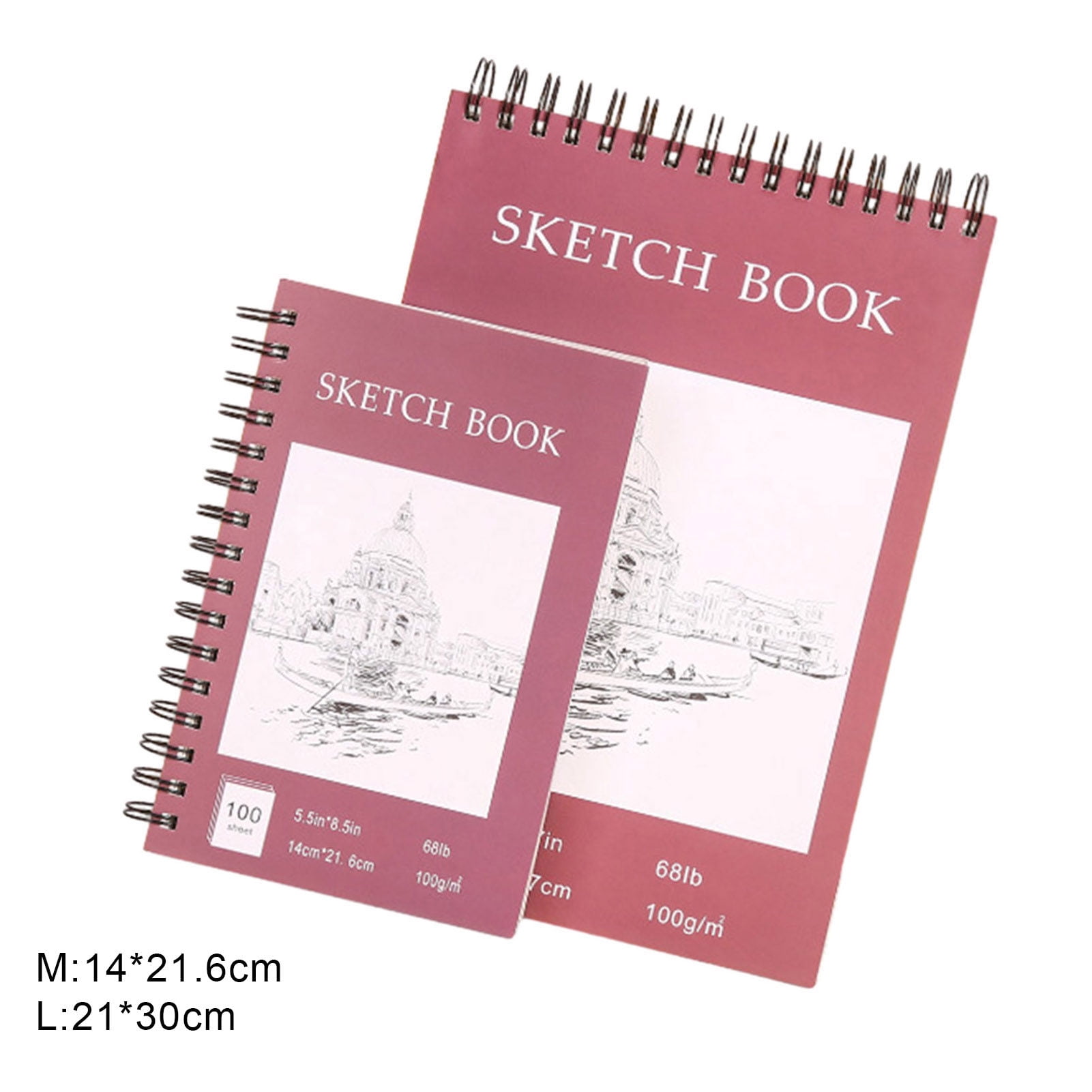 Homerr Acid-free Paper Sketchbook Spiral Bound Sketchbook A4 Hardcover Sketch Book - Spiral Bound, 100 Sheets, Acid-Free for Art Students
