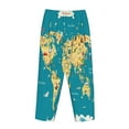 thumbnail image 5 of Xecao World Map With Landmarks Women's Straight Lounge Pajama Pants: The Epitome of Relaxed Sleepwear, 5 of 9