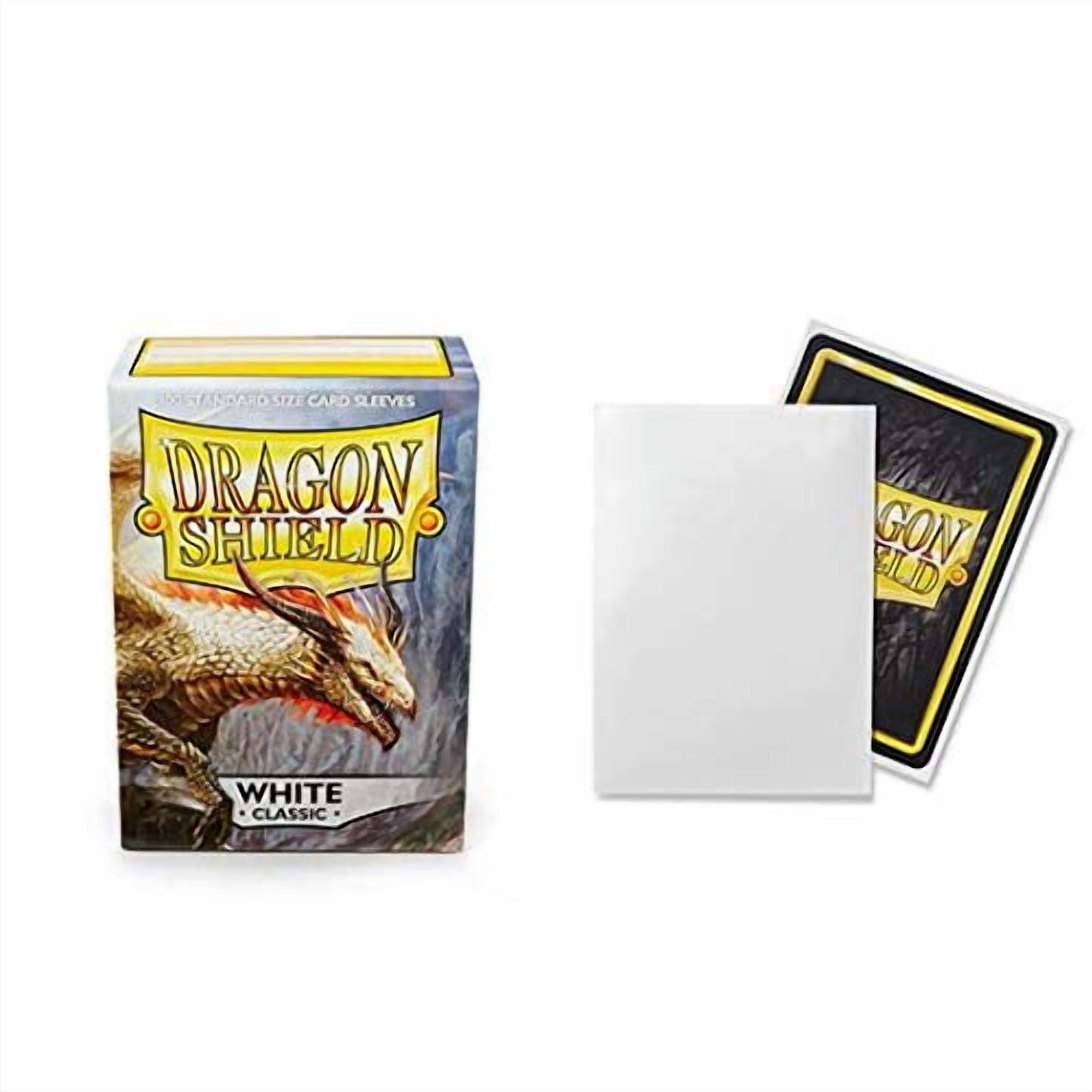 10 Packs Dragon Shield Classic White Standard Size 100 ct Card Sleeves Display Case