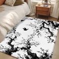 thumbnail image 4 of Area Rugs for Living Room Bedroom, Chinese Painting 4'x6' Rug Washable Carpet Runner Indoor Outdoor, Traditional Culture Cool Bird Tree Branch Non Slip Accent Floor Mats Rug for Kitchen, Office, 4 of 8