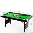thumbnail image 4 of Tuekys 7FT Folding Pool Table, Portable Billiards Game Table with Accessories for Families, 4 of 9