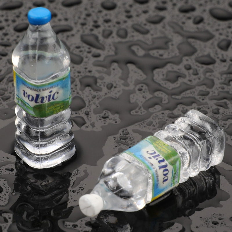 NEW 10Pcs Dollhouse Volvic Bottled Mineral Water 1:6 Miniature Drink Accessories
