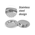 thumbnail image 3 of 2 Pcs Sink Strainer Stainless Steel Kitchen Standard Strainer Drain Protector 75mm Metal Shower Drain Filter Cover Hair Catcher for Kitchen Bathroom B, 3 of 5