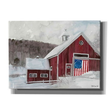 Epic Graffiti 'American Barn' by Stellar Design Studio, Canvas Wall Art, 54"x40"