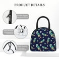 thumbnail image 4 of Fotbe Astronaut Dinosaur Bolsa de Almuerzo con Estampado, Lonchera Aislada, Contenedor de Comida Reutilizable Tipo Cooler a Prueba de Fugas, 4 of 6
