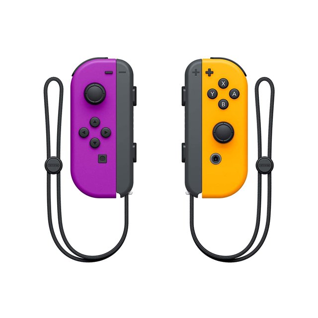 USED Nintendo Joy-Con (L/R) Wireless Controllers - Neon Purple/Neon Orange HACAJAQAA - GRADE C