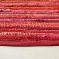 thumbnail image 4 of SAFAVIEH Rag Fergal Striped Cotton Area Rug, Red/Multi, 6' x 6' Round, 4 of 12