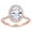 Rose Gold, variant on 1 Carat Platinum LAB GROWN DIAMOND Halo Oval Cut Diamond Engagement Ring (E-F Color VS2-SI1 Clarity) Size: 4