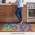 thumbnail image 5 of Colorful Spring Floral Doormat Outdoor Entrance 24"x36", Modern Oil Painting Abstract Art Absorb Moisture Dirt Door Mats, Non-Slip Rubber Backing Floor Mats Indoor, Low-Profile Front Door Rugs, 5 of 9