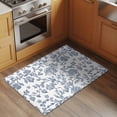 thumbnail image 3 of 2x3 Door Mat Rug, Blue Flower Non-Skid Rubber Backing Large Rectangle Rugs - Living Room Bedroom Home Office, Vintage Farmhouse Boho Leaf Spring Summer Indoor Floor Mat Carpets Washable Rug, 3 of 9