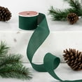 thumbnail image 2 of Northlight Solid Green Wired Edge Craft Christmas Ribbon 2.5 x 10 Yards - 2.5", 2 of 7