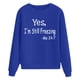 thumbnail image 3 of Gibobby Divertidas Sudaderas Sudadera de para mujer, sudadera con capucha de manga larga con estampado de letras, blusa informal y con temperamento, (Azul, M), 3 of 5