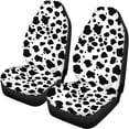 thumbnail image 5 of Pzuqiu Car Seat Covers Full Set Polyester, Compatible with Automotive Seats Auto Seats, for Truck Cars, Black and White Spots, 5 of 10