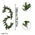 thumbnail image 2 of 2026 Christmas Indoor Home Decor 180cm Artificial Pines Garland Light Weight Christmas Greenerys Decor For Stair Railing Fireplace Mantel Holiday Ornament, 2 of 5