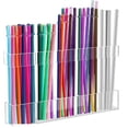 thumbnail image 1 of Billuyoard Estante para puerta de gabinete, estante para paja, ahorro de espacio, altura ajustable para refrigerador, cocina (transparente Organizadores de utensilios de cocina transparente, 1 of 6