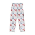 thumbnail image 4 of Kdxio Red Squirrel And Blue Rabbit Print Men's Sleep Pajama Pant Lounge Pants with Pockets, 4 of 8