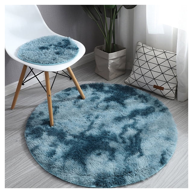 CAROOTU Soft Area Rug Fluffy Round Rug Shaggy Circular Rug For Bedroom Living Room Home Decor