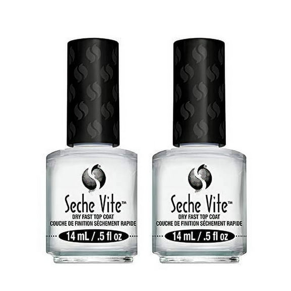 Seche Vite Dry Fast Top Coat for Nail Polish and Manicure (2 pack, 0.5 oz)