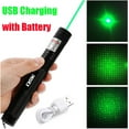 thumbnail image 3 of (Weiyi-EC)-- USB Rechargeable Green Laser Pointer Pen Light 990Miles 532NM Astronomy Visible Beam Light 1mw Flashlight **--（3';l,nm ）, 3 of 9