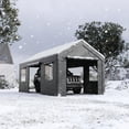 thumbnail image 4 of MOALCOFER 10x20FT Portable Carport with Side-Opening Door,Heavy Duty Car Canopy Garage with Waterproof UV-Resistant Cover, 4 of 6
