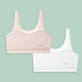 thumbnail image 2 of CYRBOKO Girls Bars, Soft Comfortable Breathable 2-Pack Cotton Seamless Bralettes Hot Pink Size 7-13 T, 2 of 9