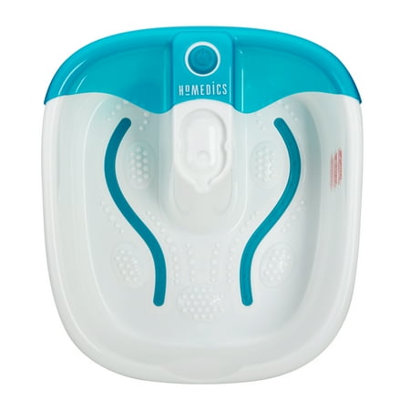 Homedics Bubble Mate Heated Foot Spa Bubble Foot Massager with Raised Massage nodes and Removable Pumice Stone