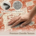 thumbnail image 6 of ODIKA Vintage Boho Distressed Retro Border Textured Pile Stain Resistant Low Profile for Dorm Room, Small Living Apartment, 6 of 7