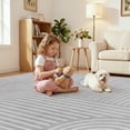 thumbnail image 3 of MICGEEK 6'x9' Washable Area Rugs for Living Room, Washable Non-slip Soft Indoor Modern Boho Rug for Bedroom Dining Room Office Home Decor Carpet,Gray, 3 of 6