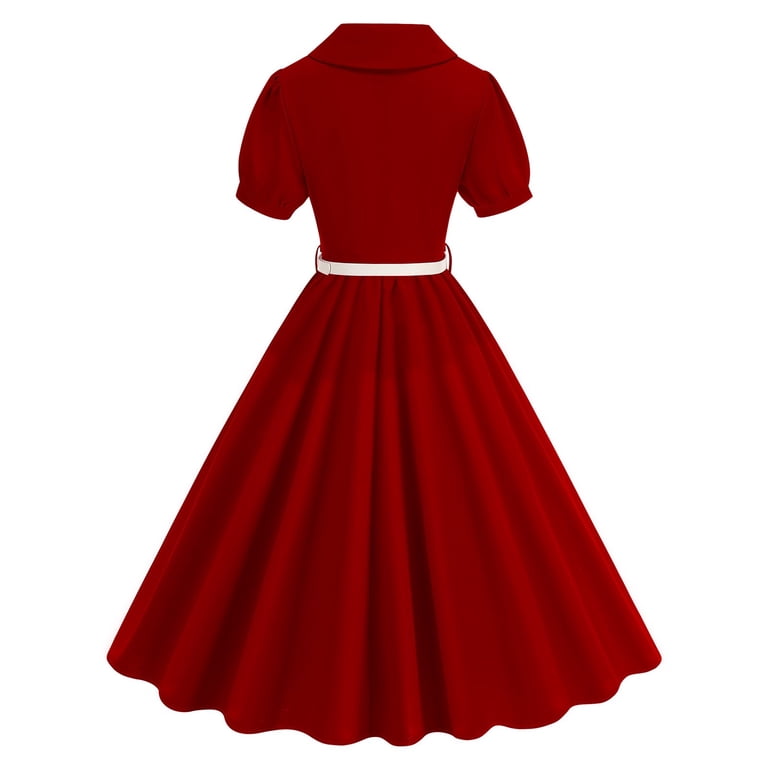 plus size red vintage dress Evening Dresses for Women Velvet Elegant Double V Neck Plus Size