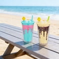 thumbnail image 6 of 1pack Ice Cream-Shaped Cups with Straws, Holds 14 oz, BPA Free Plastic, Birthday Party Supplies, Multi-Color, 6 of 12