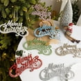 thumbnail image 2 of PEIBang Christmas Word Signs Christmas Tree Ornaments,Decorative Glitter Hanging Signs for Christmas Tree Wreath Decorations, 2 of 6