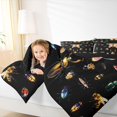 thumbnail image 4 of Homewish Retro Rustic Moth Bedding Comforter Set,Wild Bee Twin Comforter Sets,Black Brown Bedding Set For Boys Kids,Ultra Soft Home Decor Reversible,2 Pieces, 4 of 8