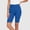 Blue high waisted bermuda shorts a1, variant on Cagogo Women's High Waisted Bermuda Shorts Slim Casual Solid Pockets Summer Beach Lounge Trousers Party Capri Pants Elastic Waist, Blue XL