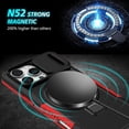 thumbnail image 2 of for iPhone 16 Pro Max Case Magnetic with Ring Stand Black Fits Wireless Charging, iPhone 16 Pro Max Phone Case with Camera Lens Protector Cover Shockproof Anti-Slip (Red Black), 2 of 17