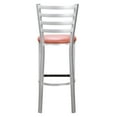thumbnail image 5 of Linon Belmar 30" Indoor Metal Bar Stools, Set of 2, Silver/Rust Faux Leather, 5 of 9